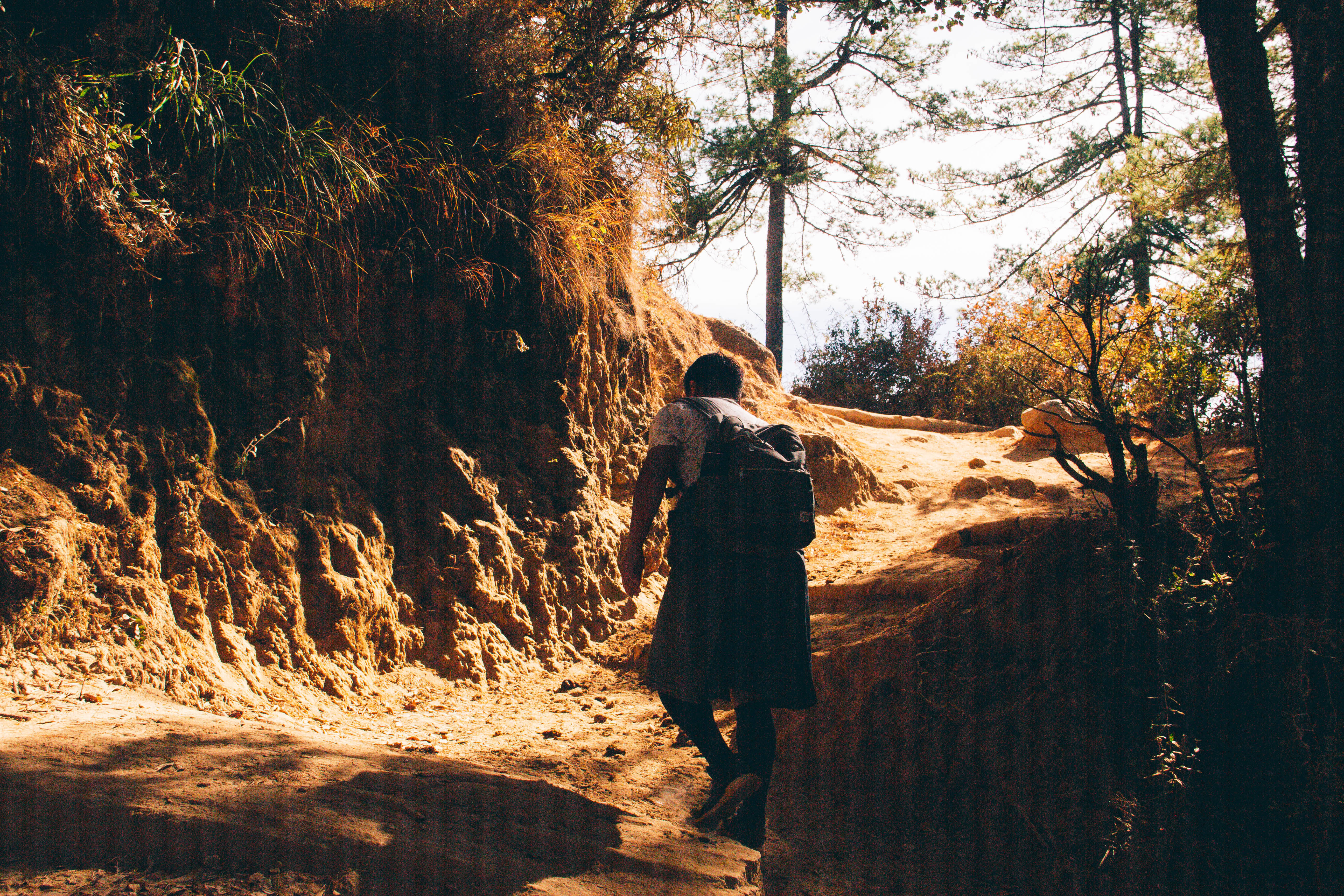 Bhutan, hiking trail, dirt trail, 5K Desktop Wallpaper