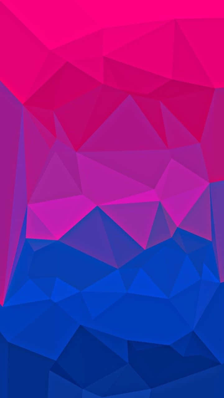 blue, pink, triangles, HD Phone Wallpaper