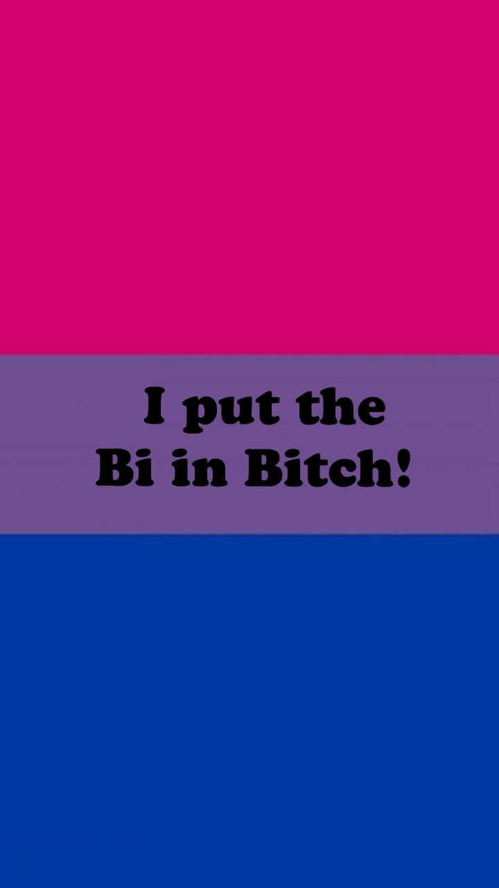Bi Pride Flag, tri-color bi pride flag, I put the Bi in Bitch!, HD Phone Wallpaper