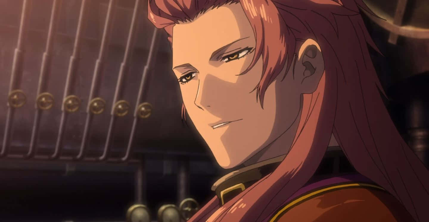 Biba Amatori, red-haired anime character, confident smirk, HD Desktop Wallpaper