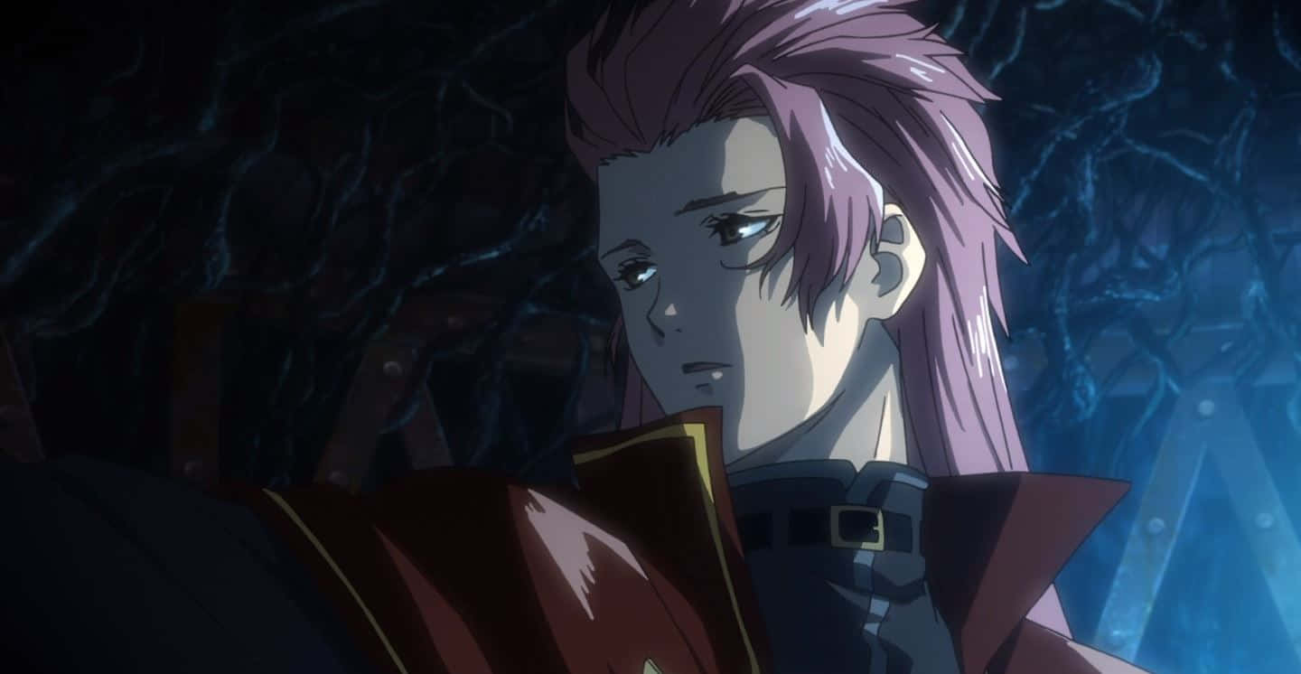 Biba Amatori, anime portrait, purple hair, HD Desktop Wallpaper