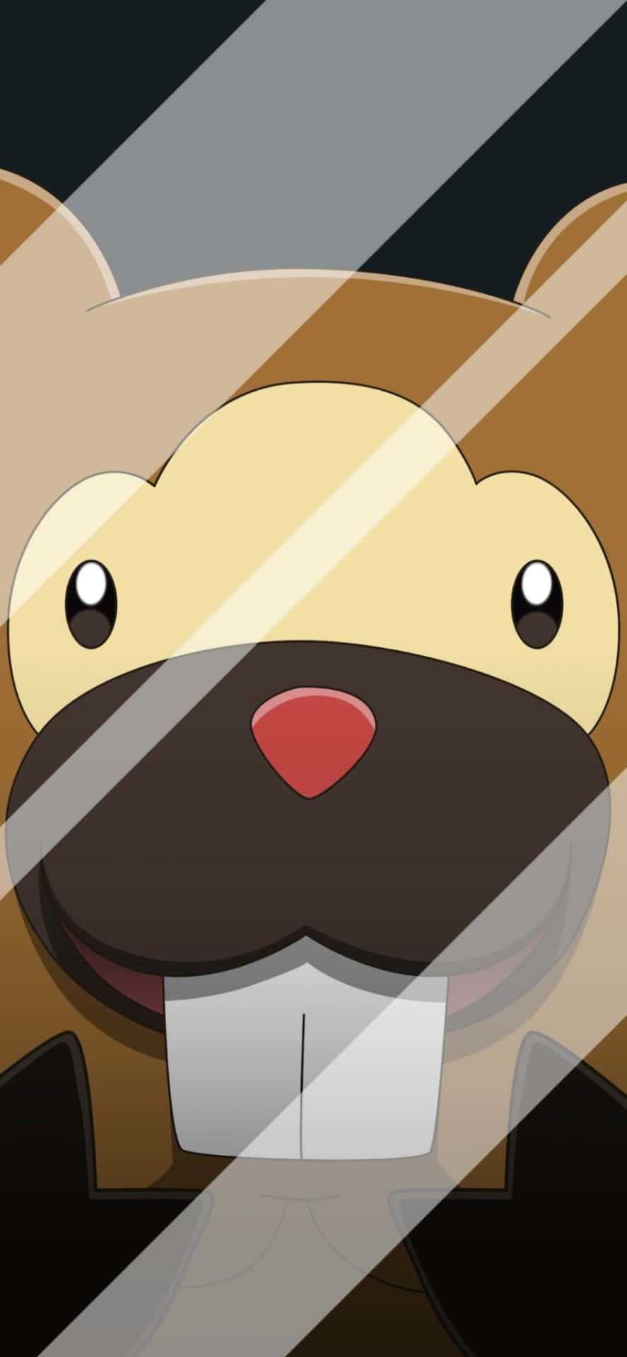 Bibarel, cartoon beaver, big eyes, Full HD Phone Wallpaper