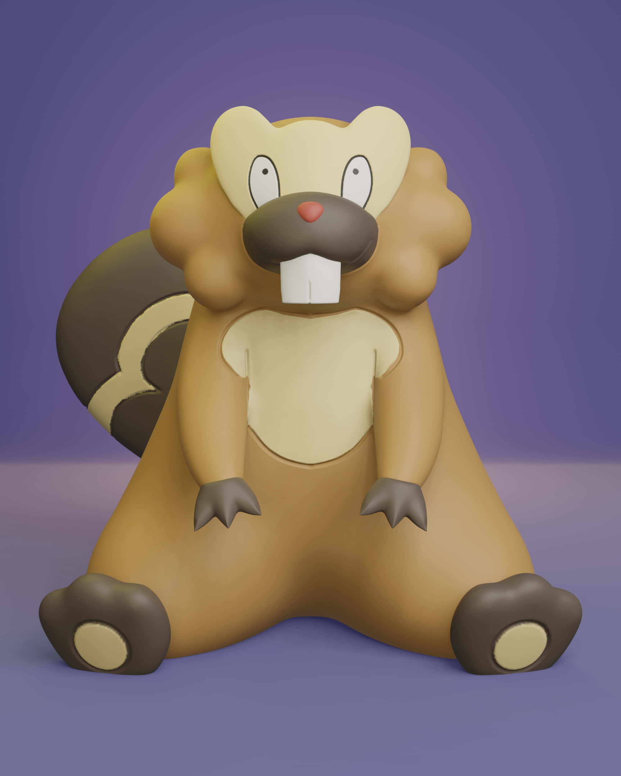 Bibarel, 3d-rendered, cartoon beaver, Full HD Phone Wallpaper