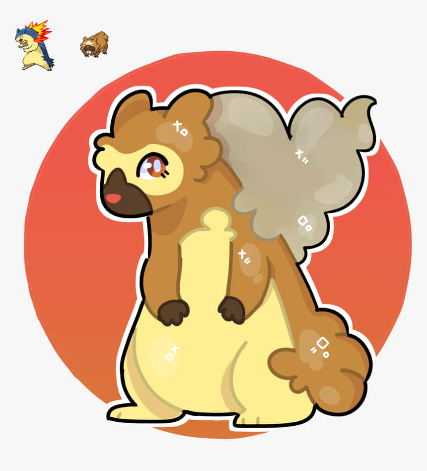 Bibarel, cute cartoon squirrel, fluffy tail, SD Phone Wallpaper
