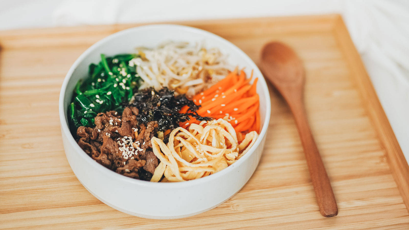 Bulgogi Bibimbap Rice, bibimbap bowl, beef, HD Desktop Wallpaper