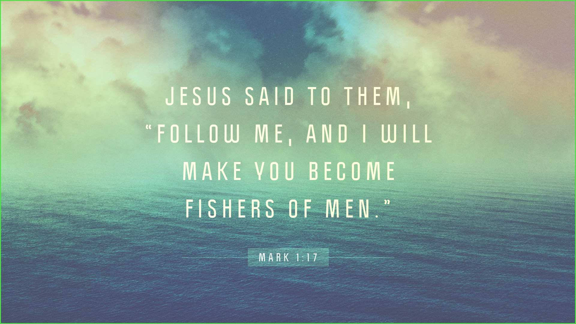 Mark 1:17, Bible Verse, laptop, Full HD Desktop Wallpaper