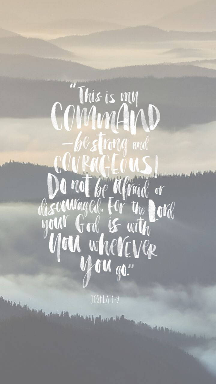 Bible Verse Aesthetic, serene mountain range, mist, HD Phone Wallpaper