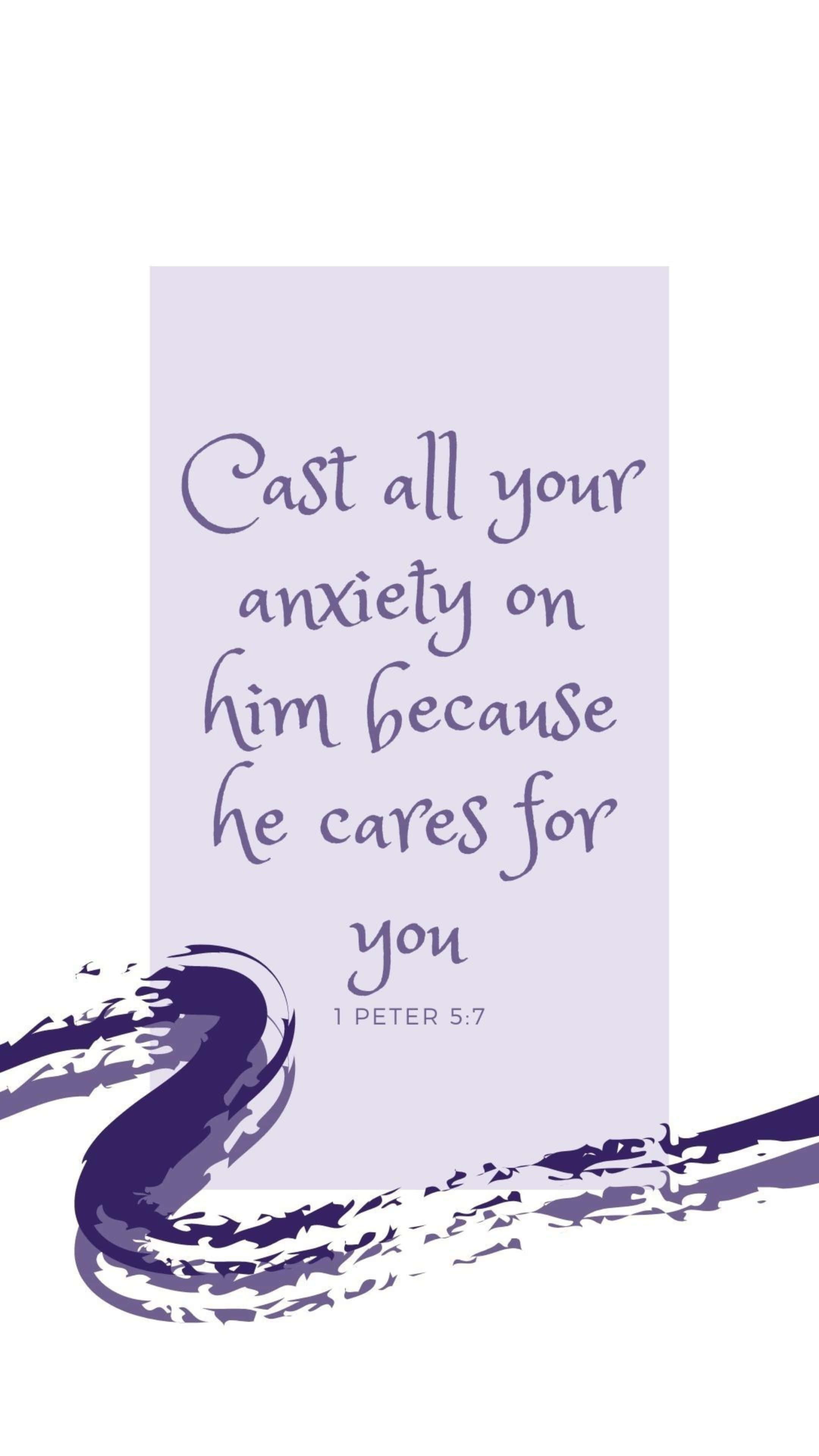 Bible Verse iPhone, purple script quote, light lavender background, 4K Phone Wallpaper