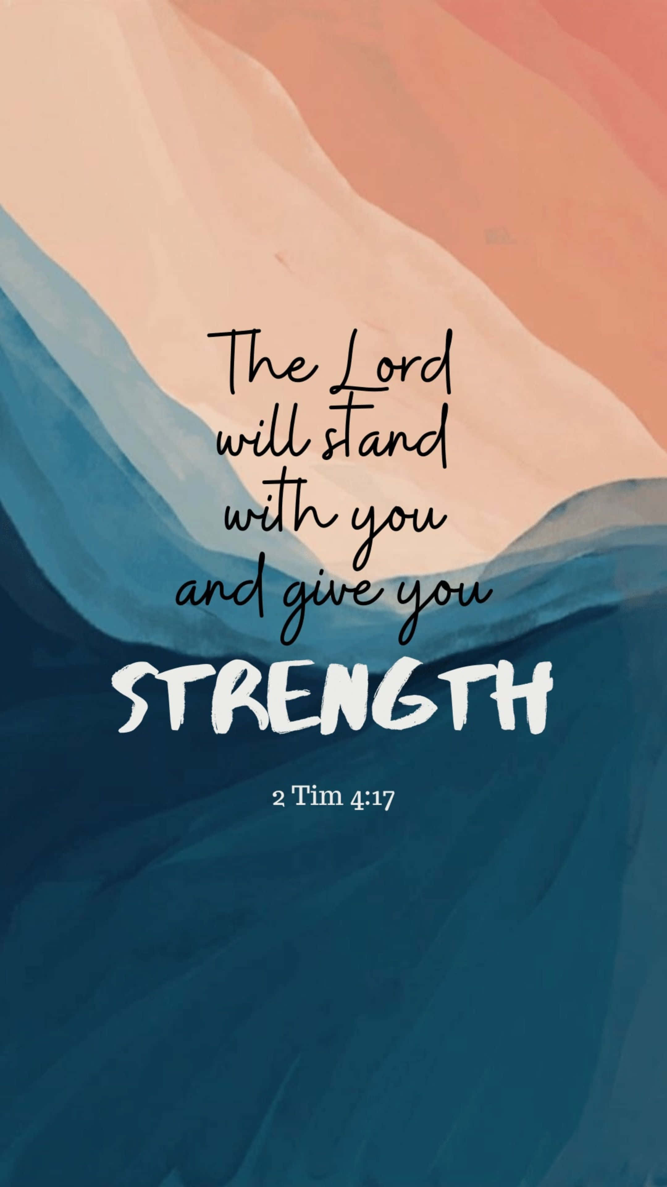 Bible verse, iPhone, blue and peach hues, 4K Phone Wallpaper