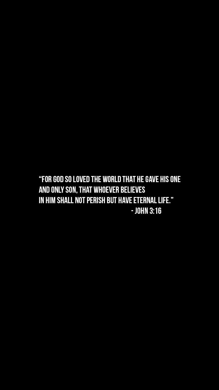 Bible Verse Phone, white biblical quote, black background, HD Phone Wallpaper