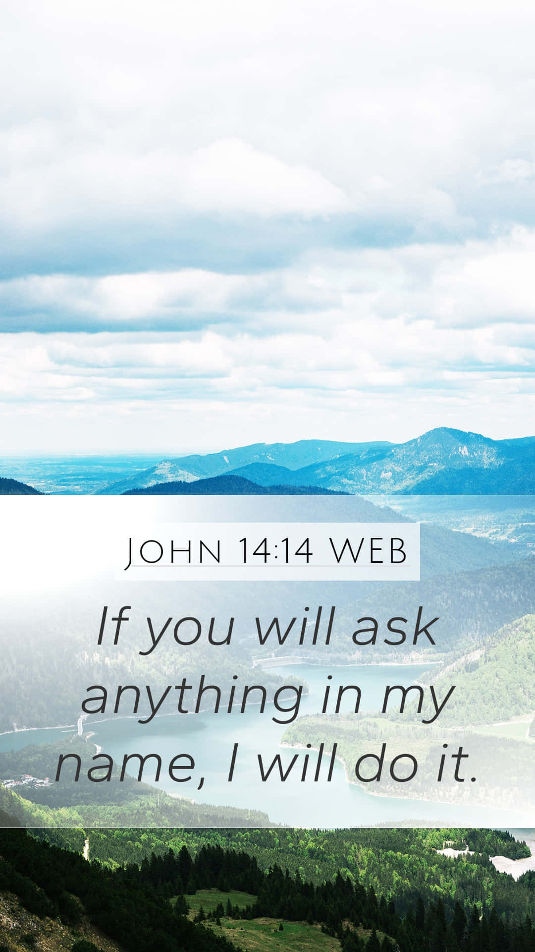 Bible Verse Phone, mountain valley, lush green forests, Full HD Phone Wallpaper