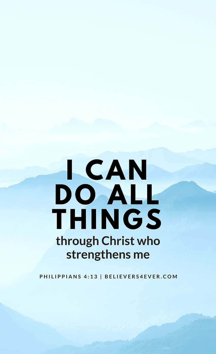 Bible Verse Phone, I CAN DO ALL THINGS, black text, HD Phone Wallpaper