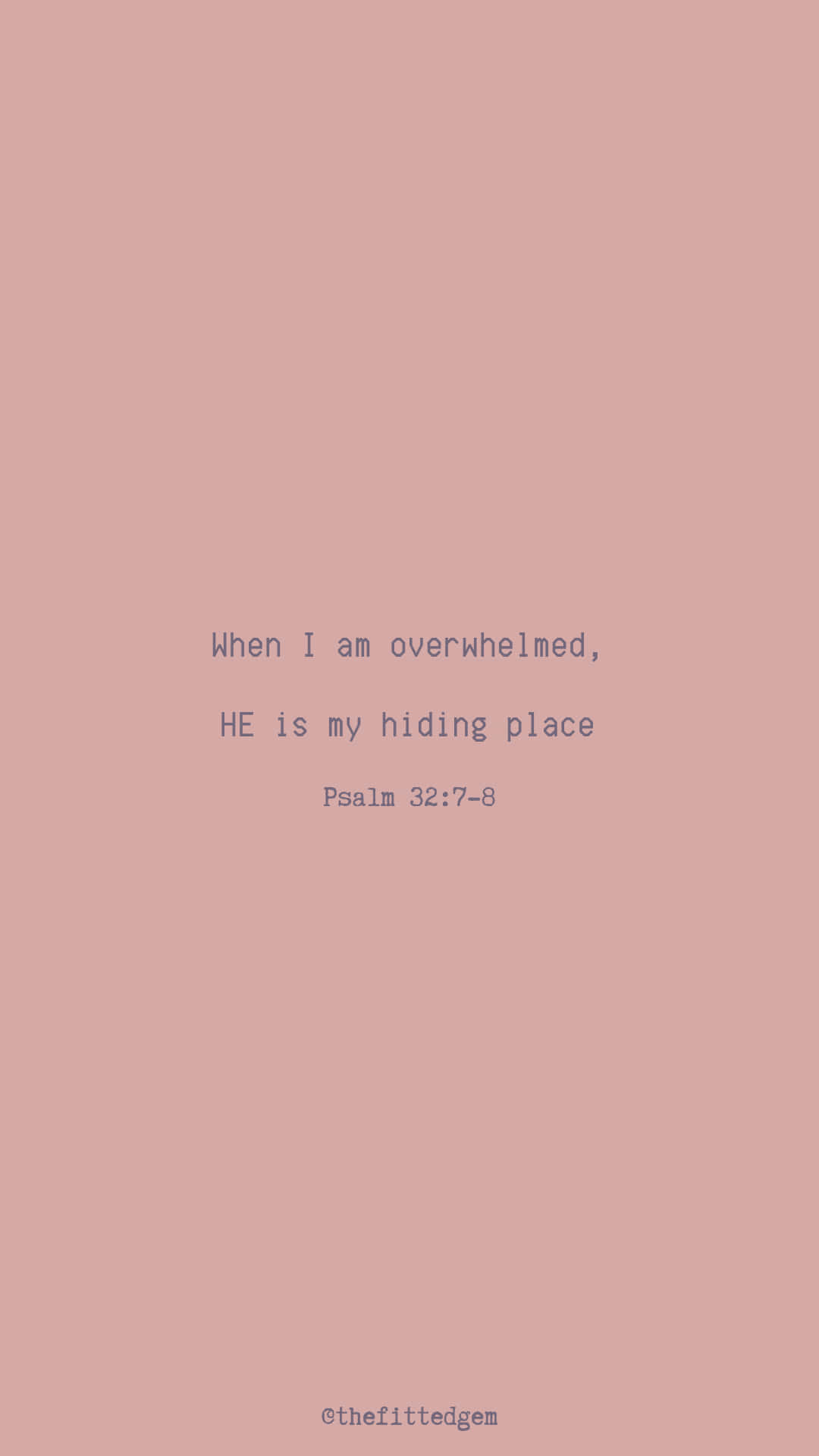 Psalm 32:7-8, minimalist, pink background, Full HD Phone Wallpaper