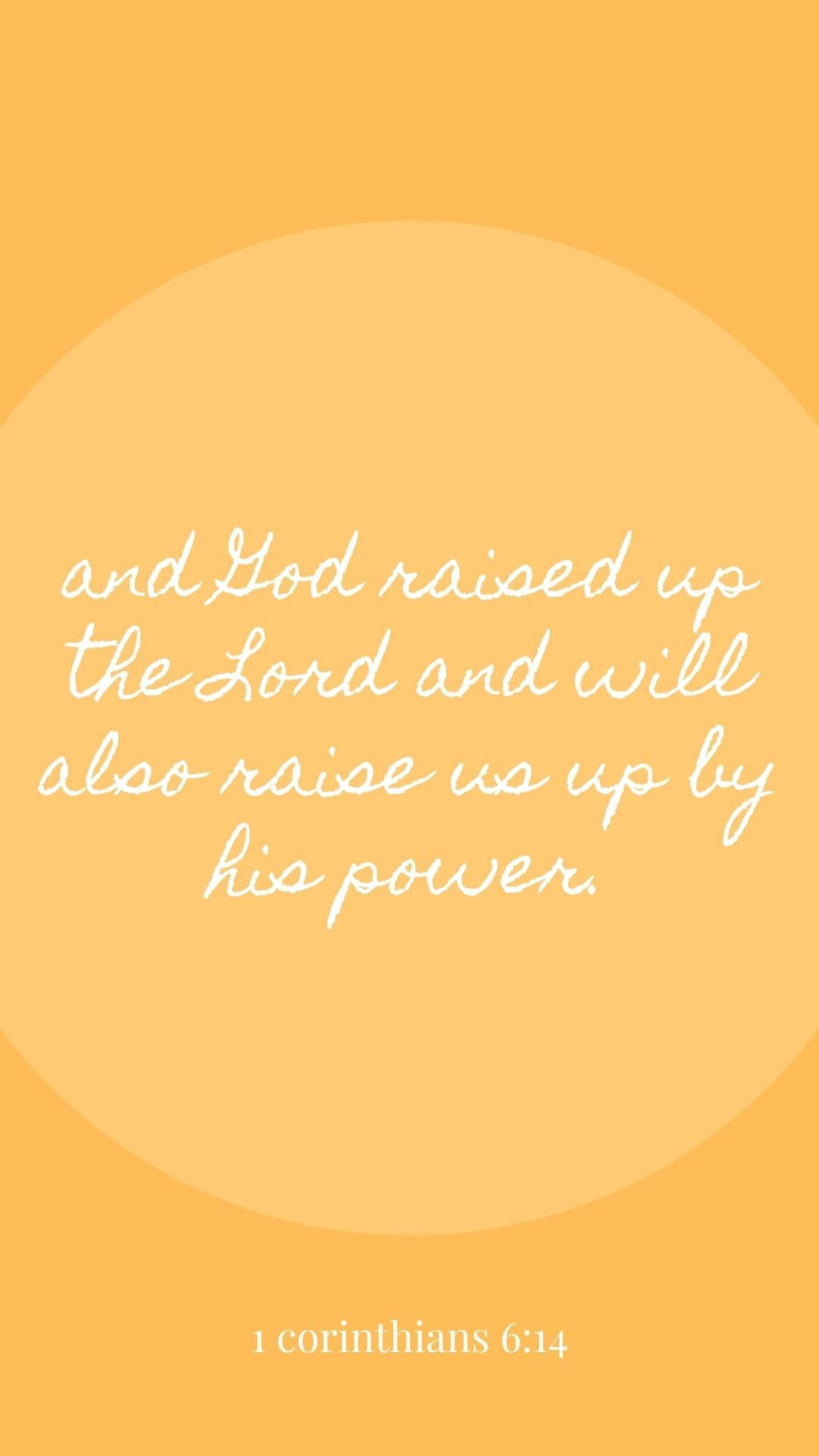 Bible Verse, iPhone, 1 corinthians 6:14, 4K Phone Wallpaper