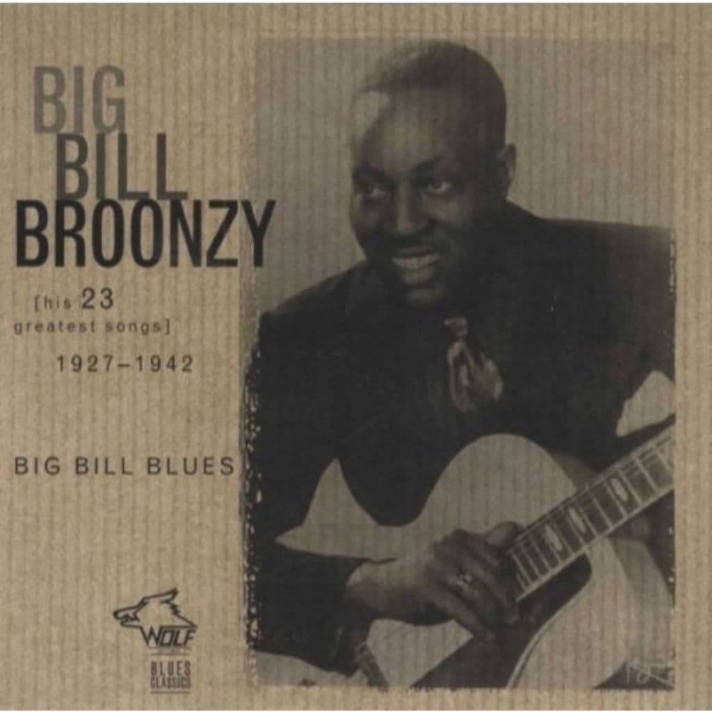 Big Bill Broonzy, acoustic guitar, sepia-toned portrait, SD Desktop Wallpaper