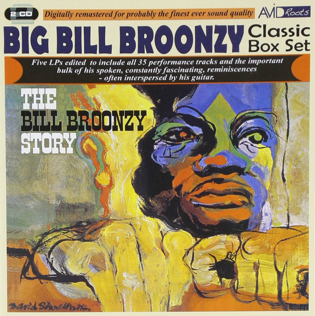 Big Bill Broonzy, yellow, blue, SD Phone Wallpaper