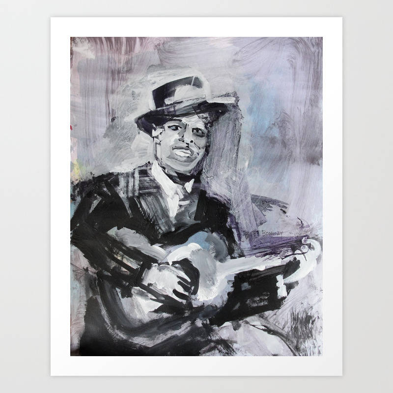 Big Bill Broonzy, guitar, hat, SD Desktop Wallpaper