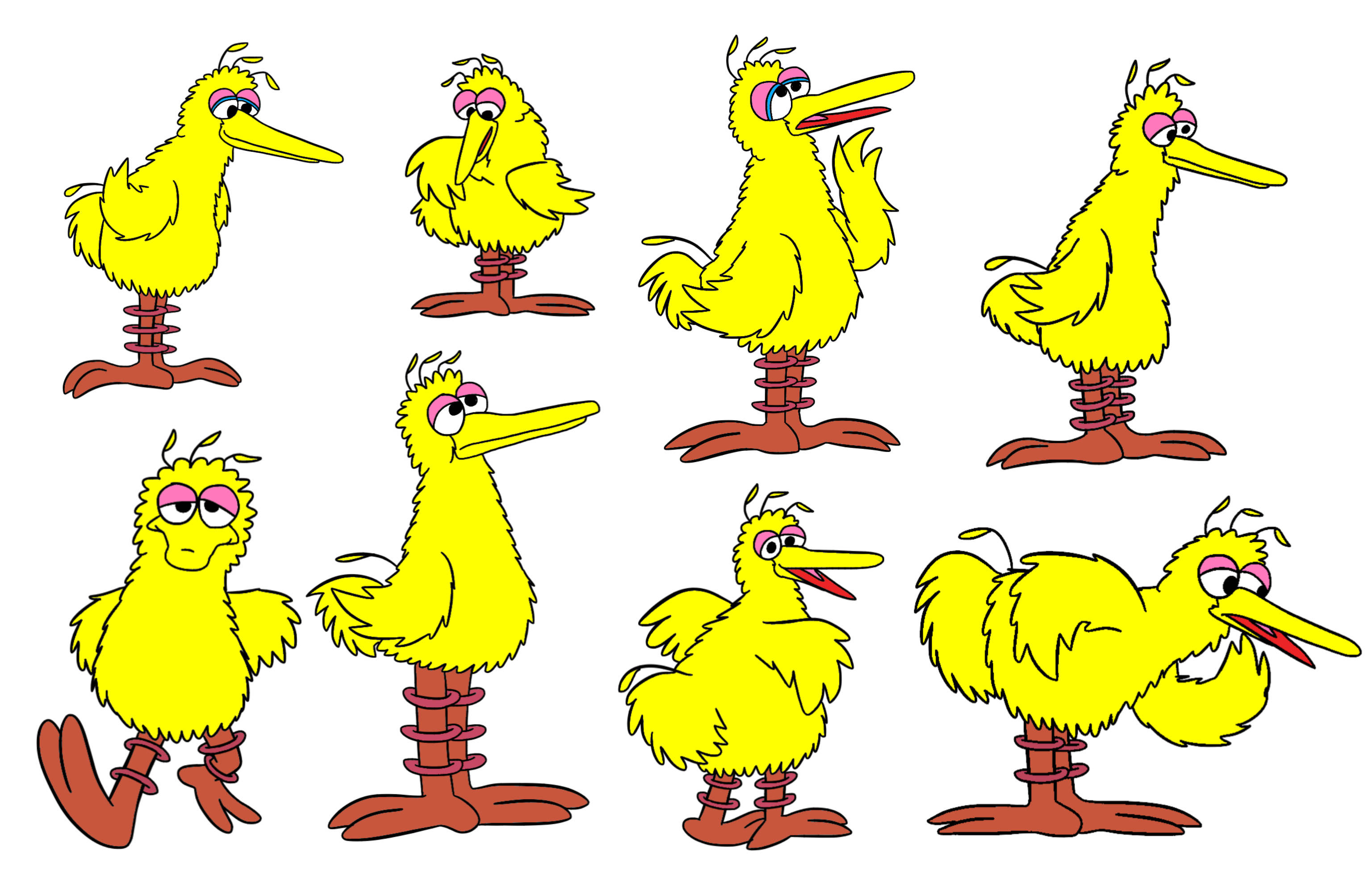 Big Bird, yellow, long beaks, 2K Desktop Wallpaper