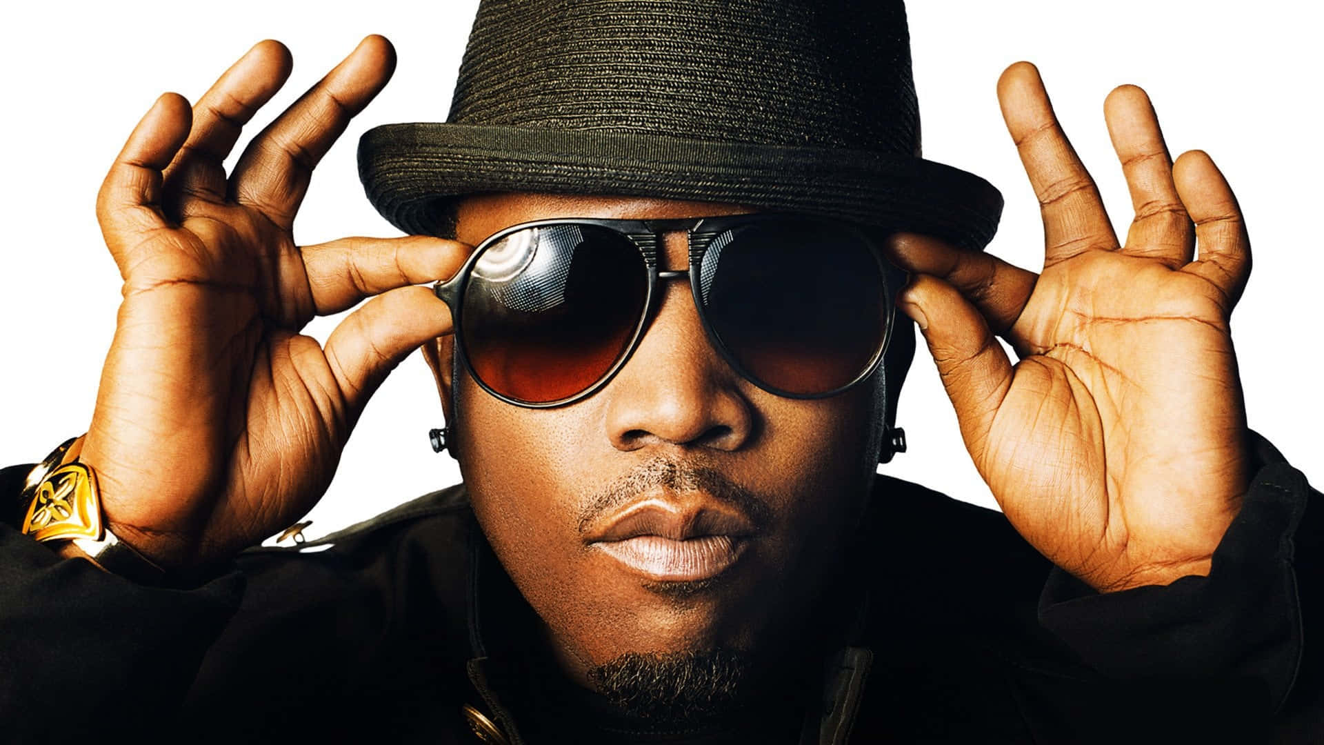 Big Boi, black fedora, aviator sunglasses, Full HD Desktop Wallpaper