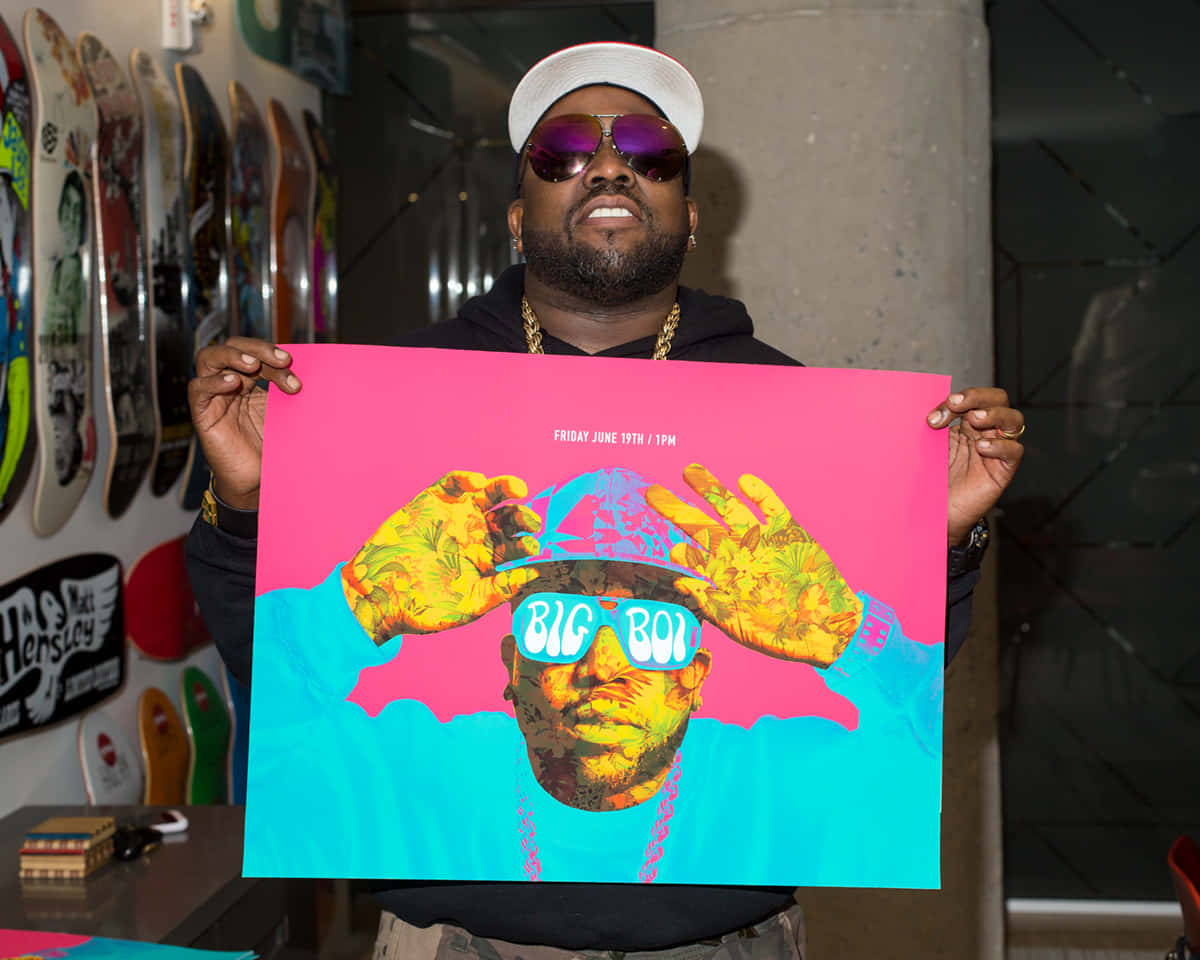 Big Boi, white cap, purple sunglasses, SD Desktop Wallpaper