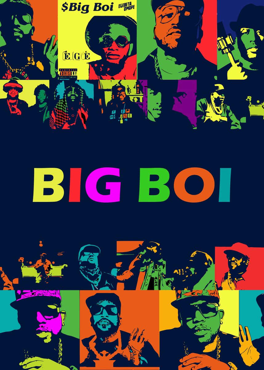 Big Boi, pop art collage, neon colors, SD Phone Wallpaper