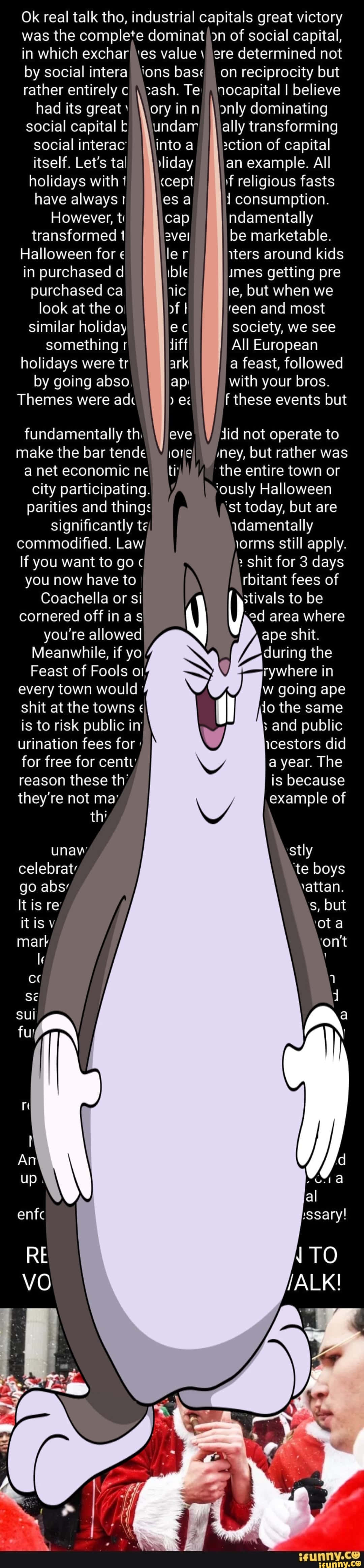 Big Chungus, cartoon rabbit, wide grin, 4K Phone Wallpaper
