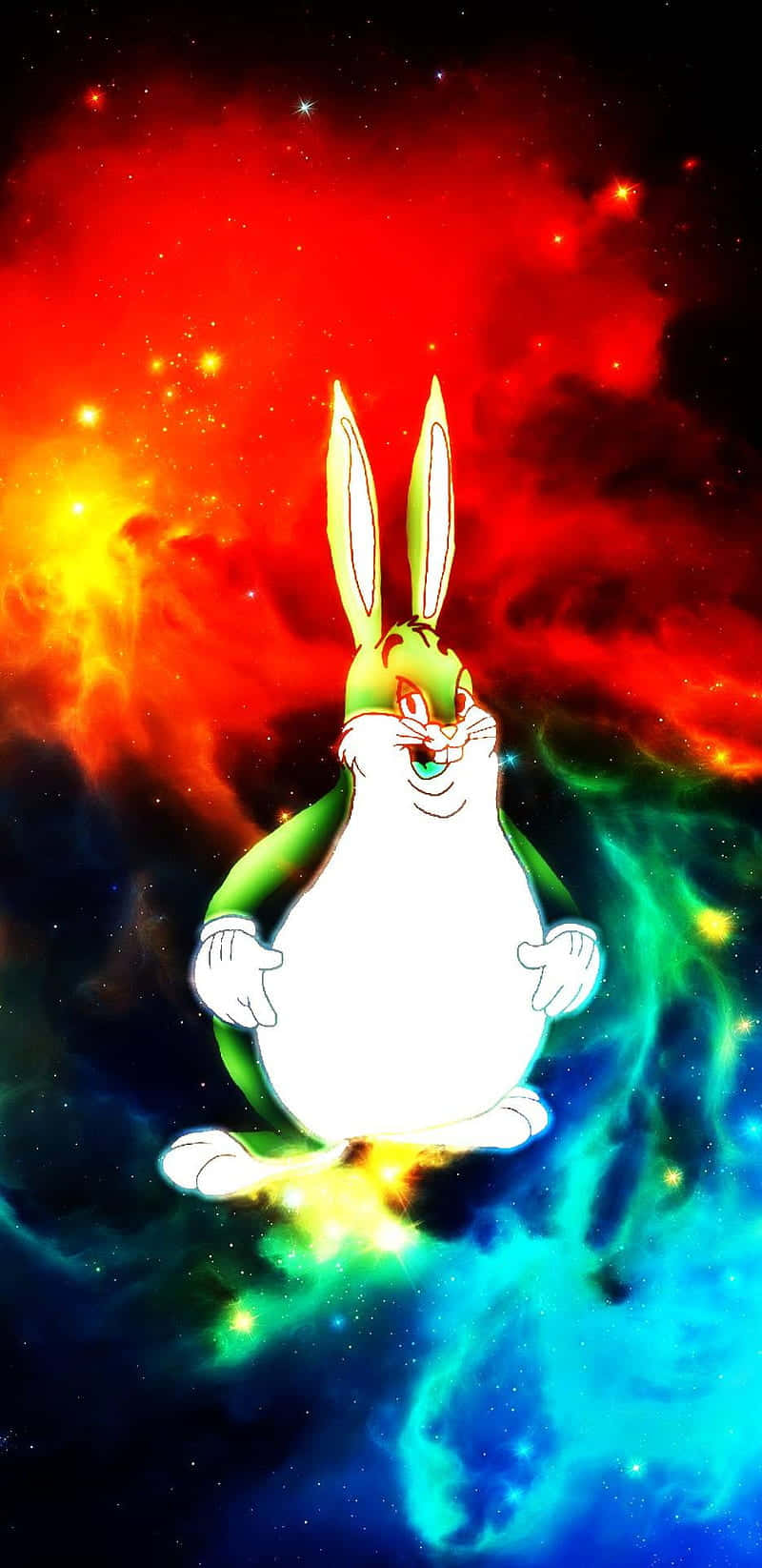 Big Chungus, green ears, white body, HD Phone Wallpaper