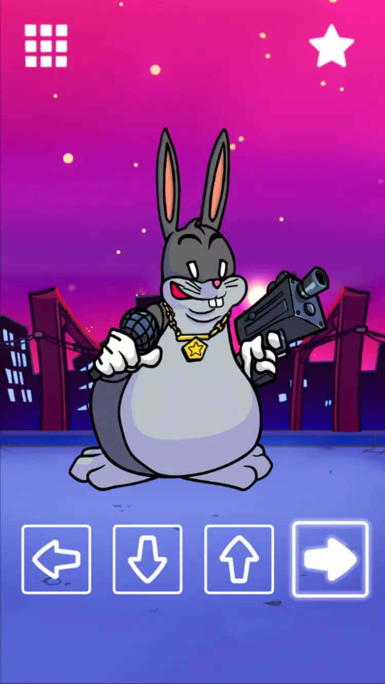 Big Chungus, cartoon rabbit, gold chain, HD Phone Wallpaper