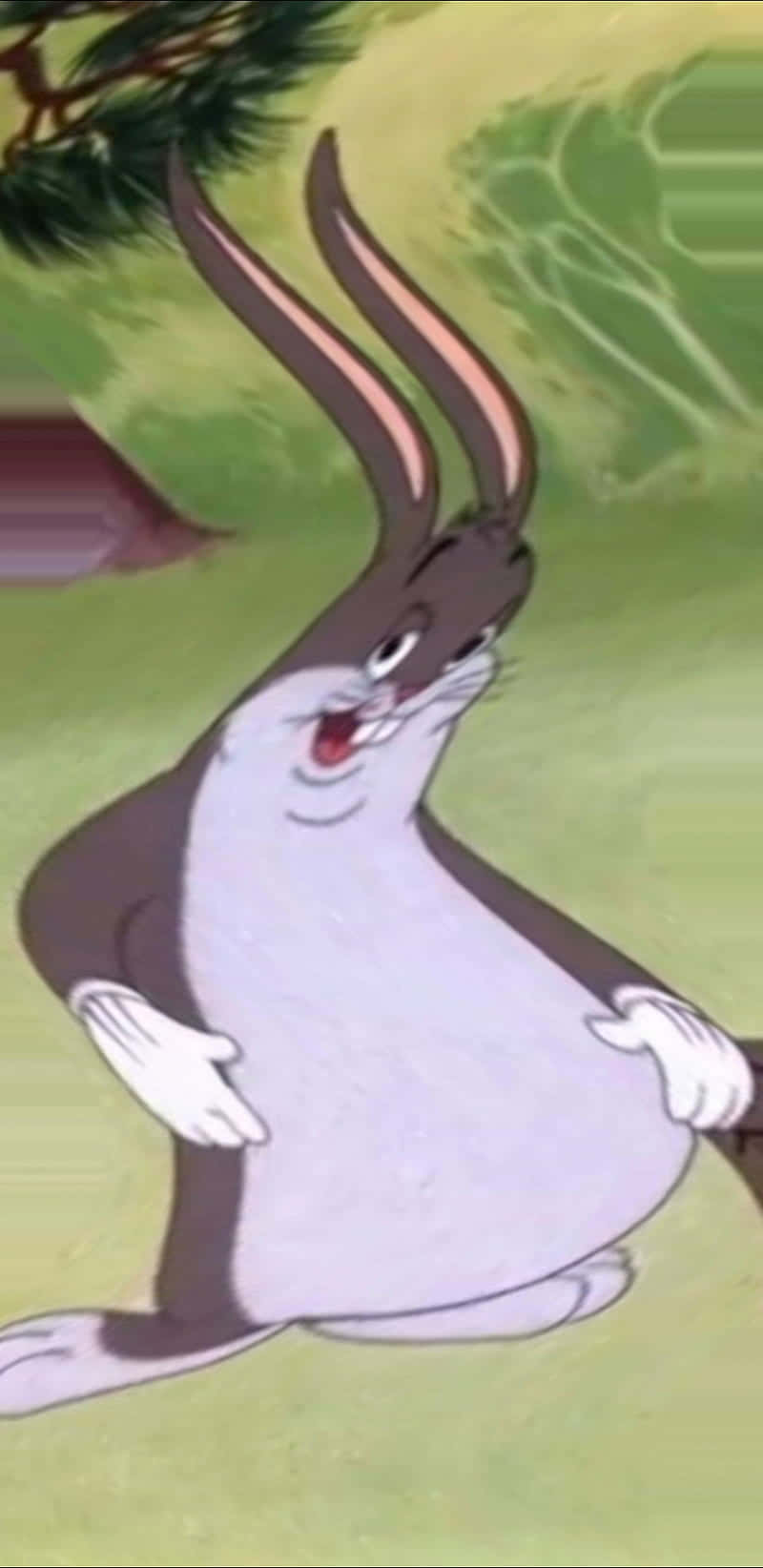 Big Chungus, cartoon rabbit, long ears, HD Phone Wallpaper