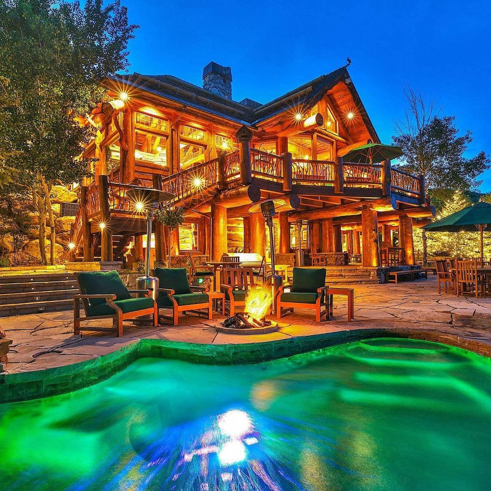 Big House, tropical design, wooden lodge, SD Desktop Wallpaper