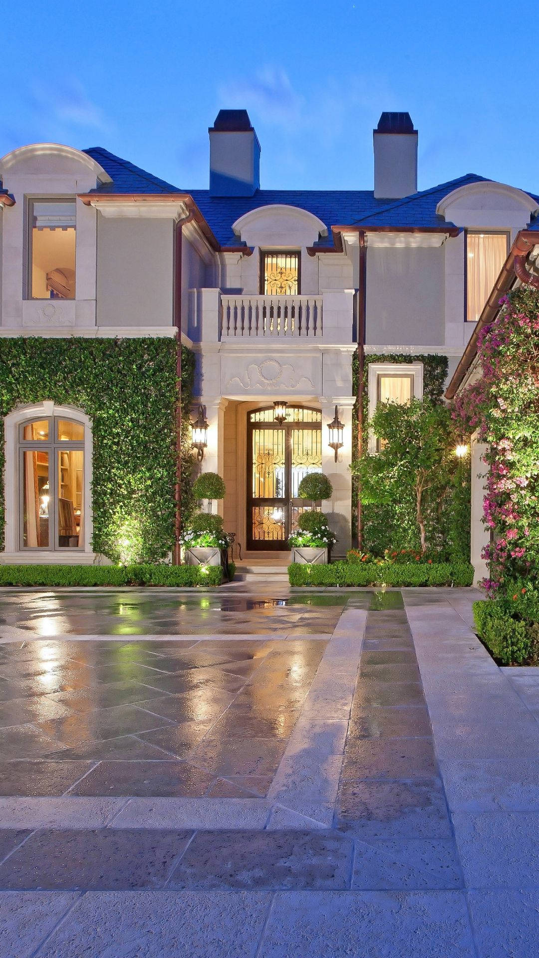 Big House, living wall, ivy-covered walls, Full HD Phone Wallpaper