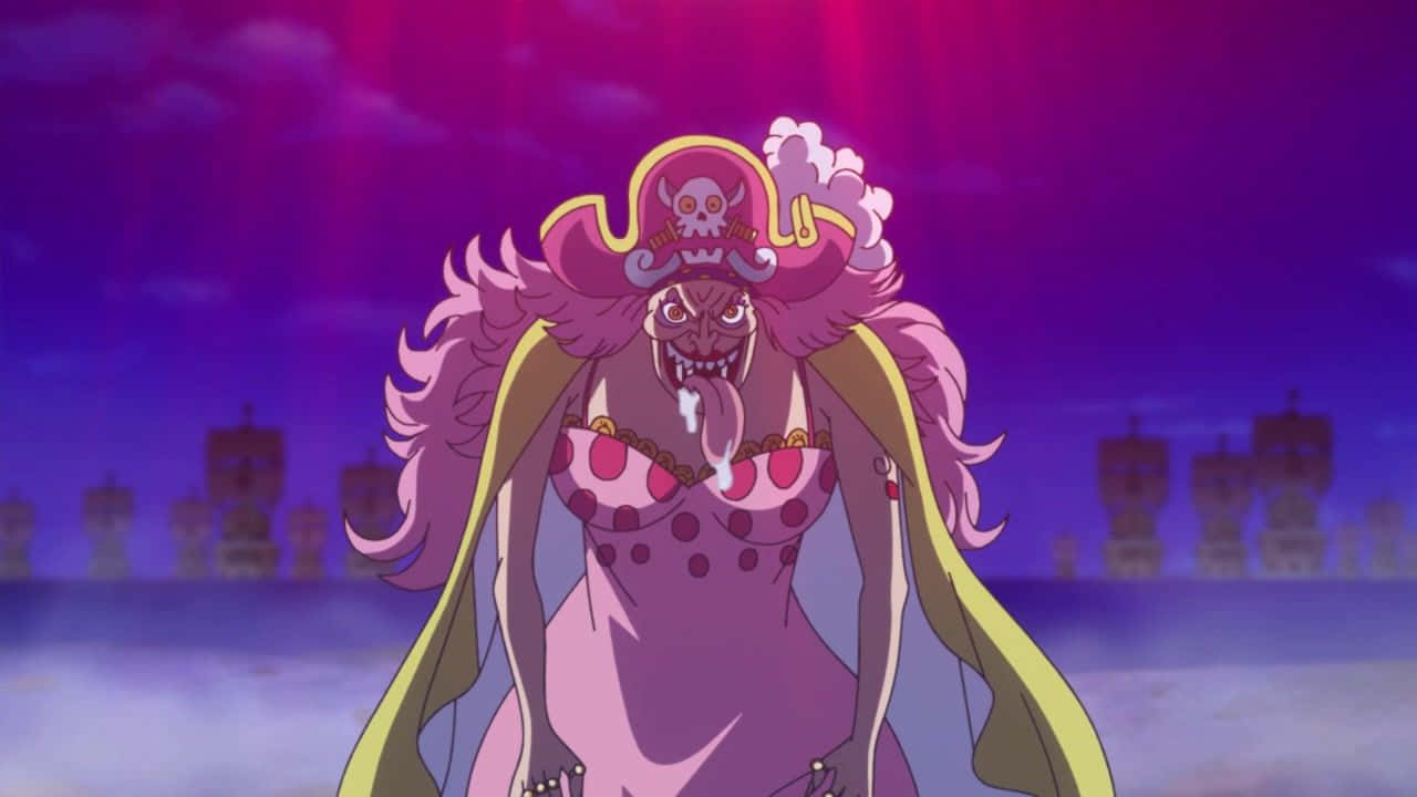 Big Mom, pink hair, skull hat, HD Desktop Wallpaper