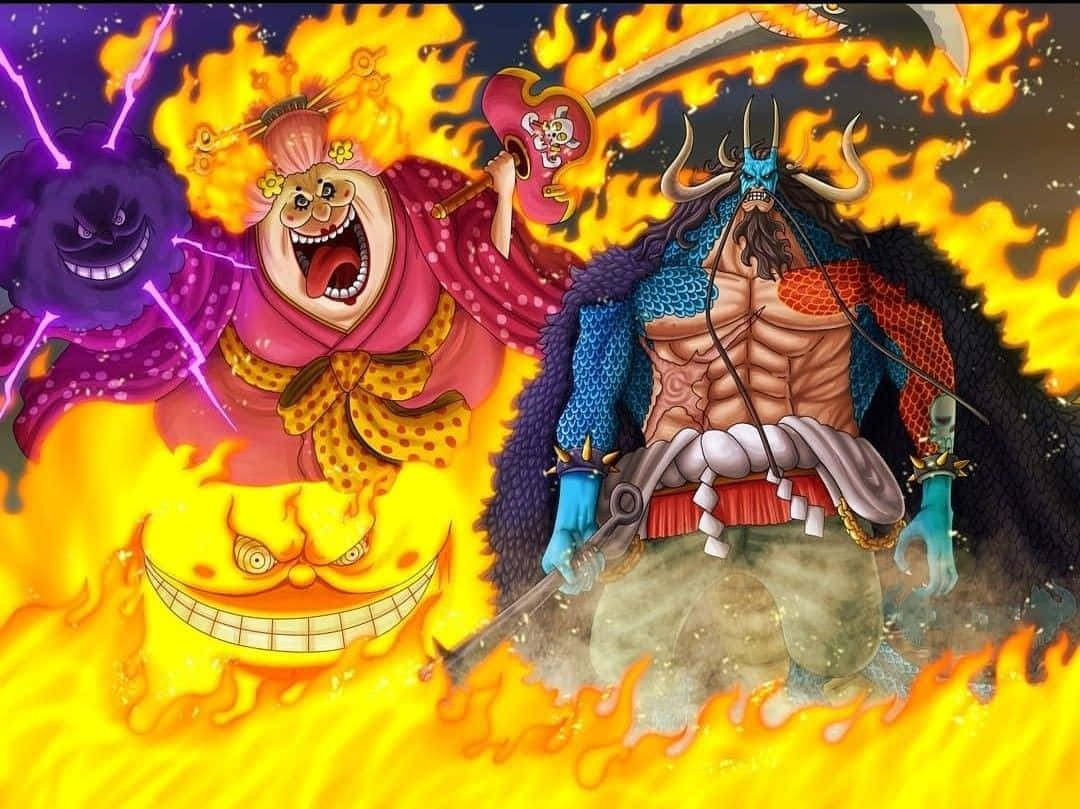 Big Mom, anime, flames, SD Desktop Wallpaper