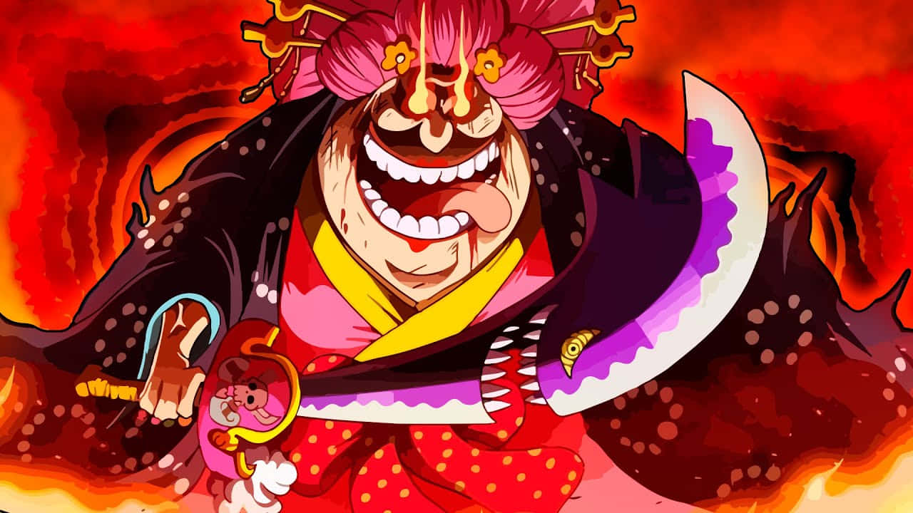 Big Mom, pink hair, wide grin, HD Desktop Wallpaper