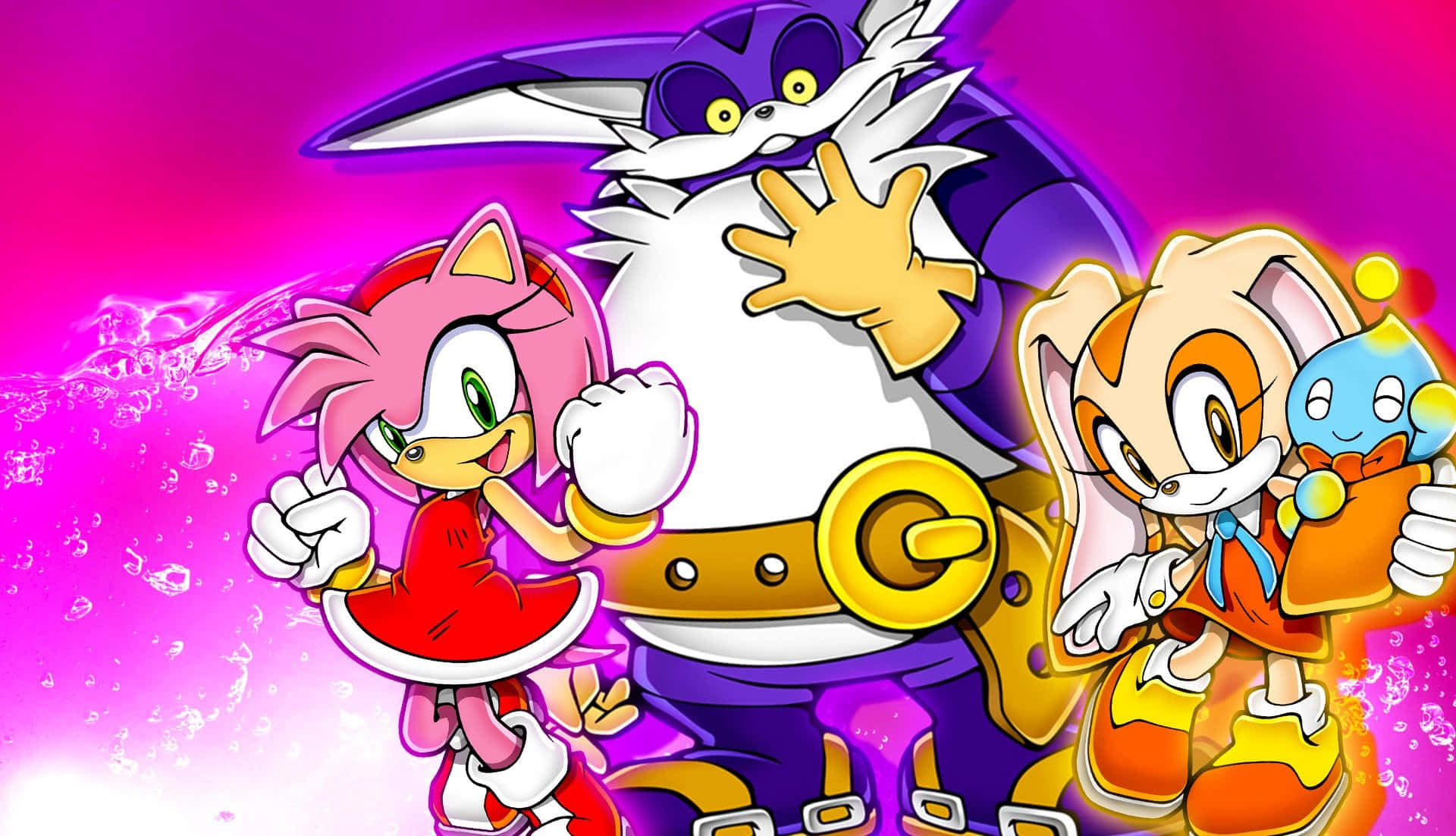 Big The Cat, vibrant pink, purple, Full HD Desktop Wallpaper
