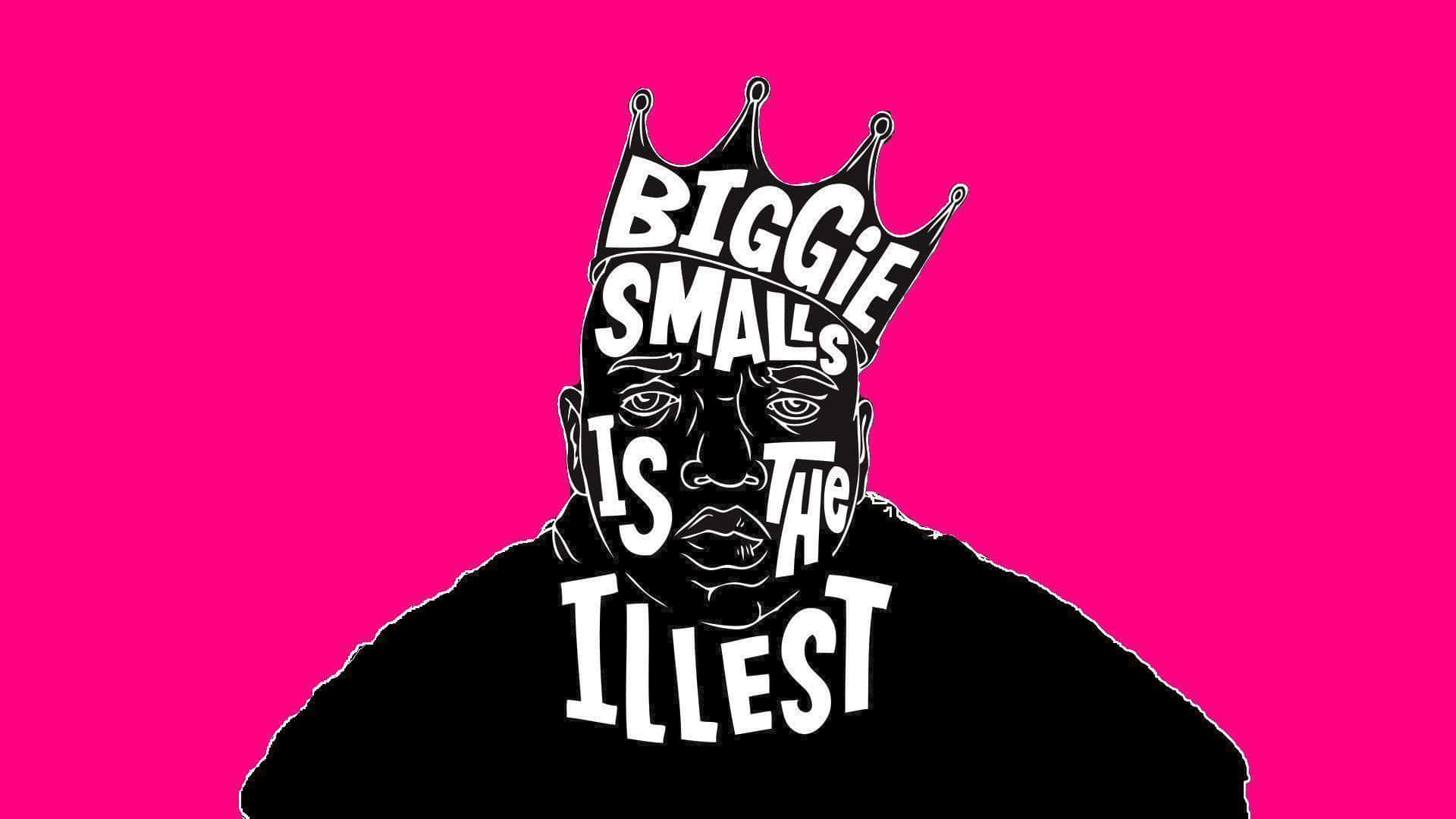 Biggie Smalls, crown, black and white illustration, Full HD Desktop Wallpaper