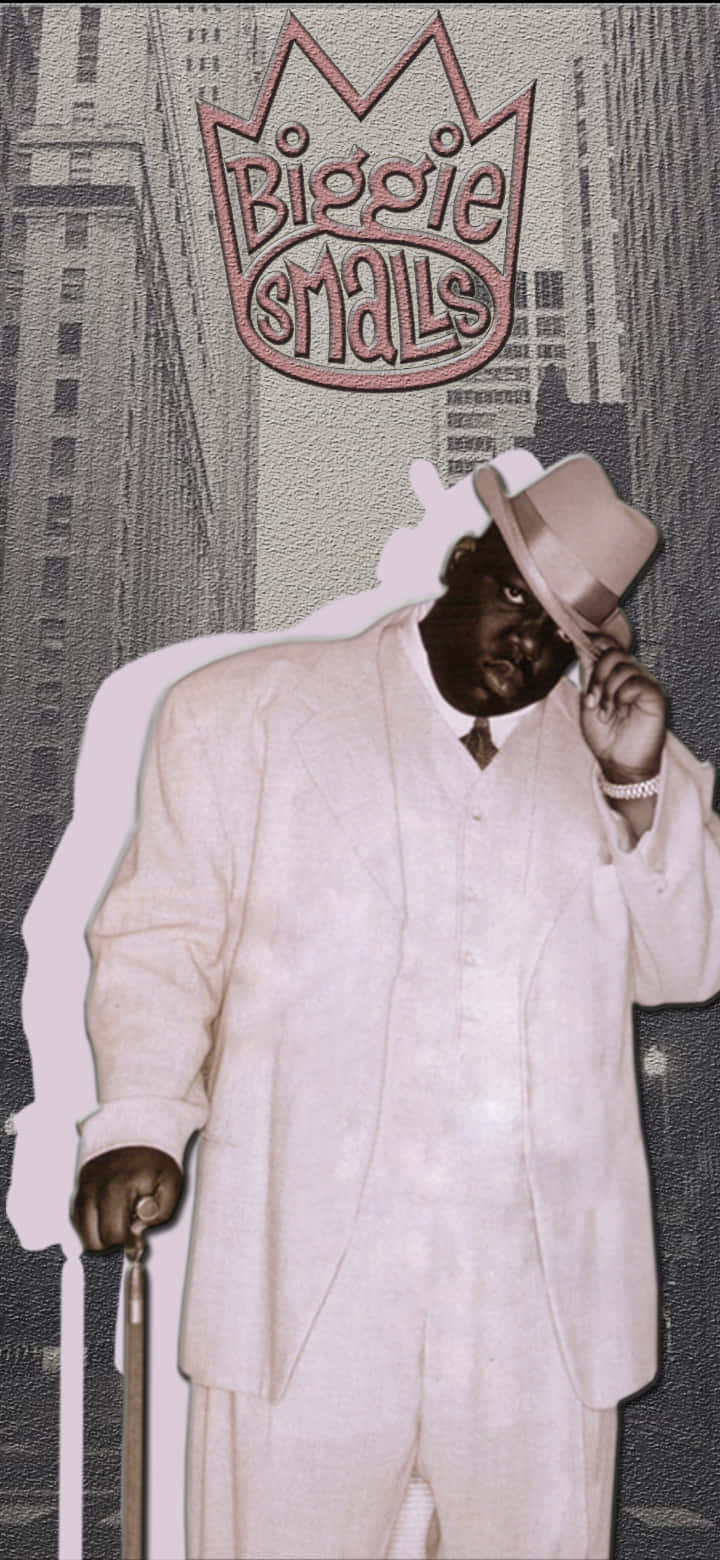 Biggie Smalls, white suit, fedora, HD Phone Wallpaper