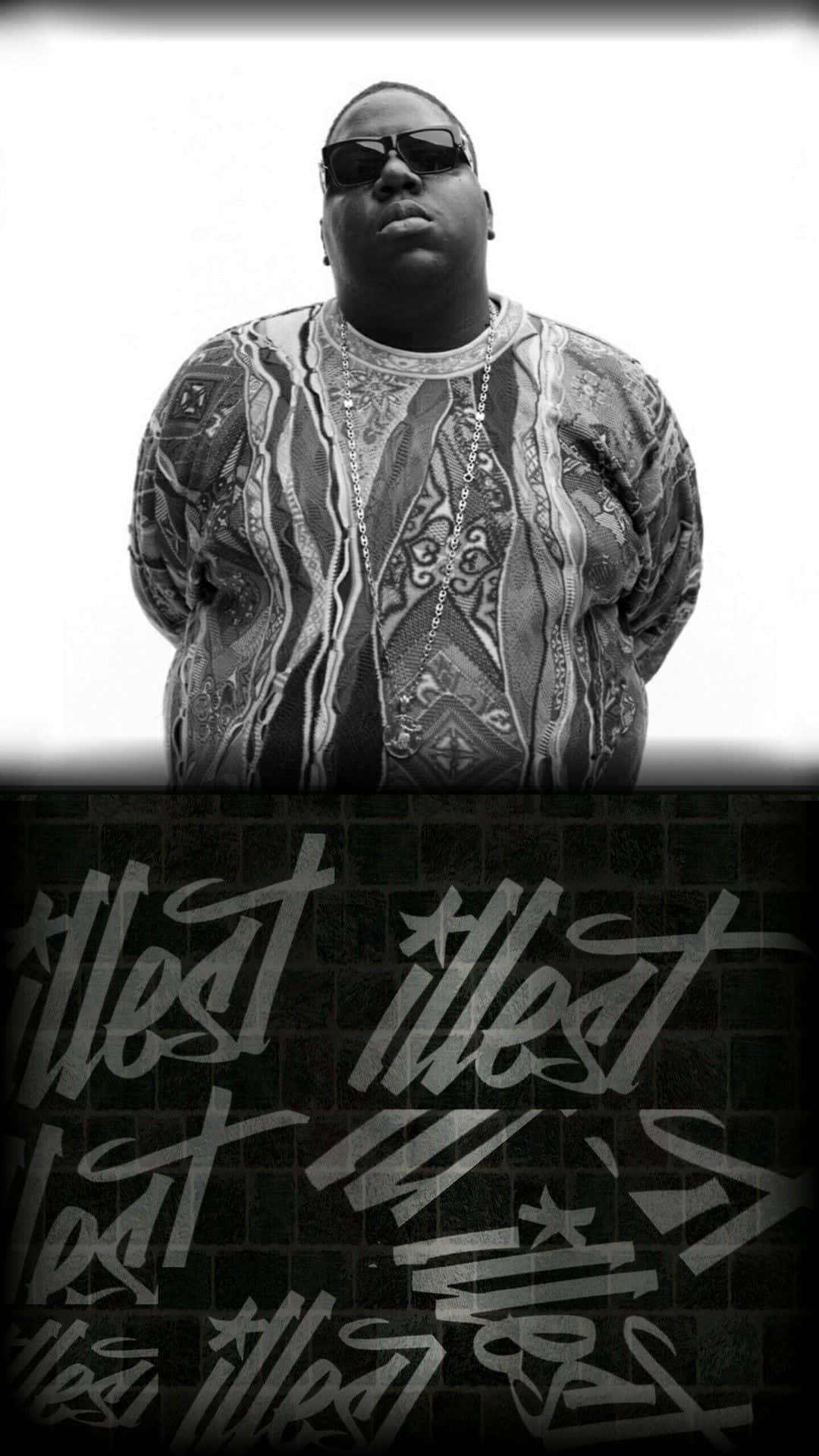 Biggie Smalls, sunglasses, patterned shirt, Full HD Phone Wallpaper