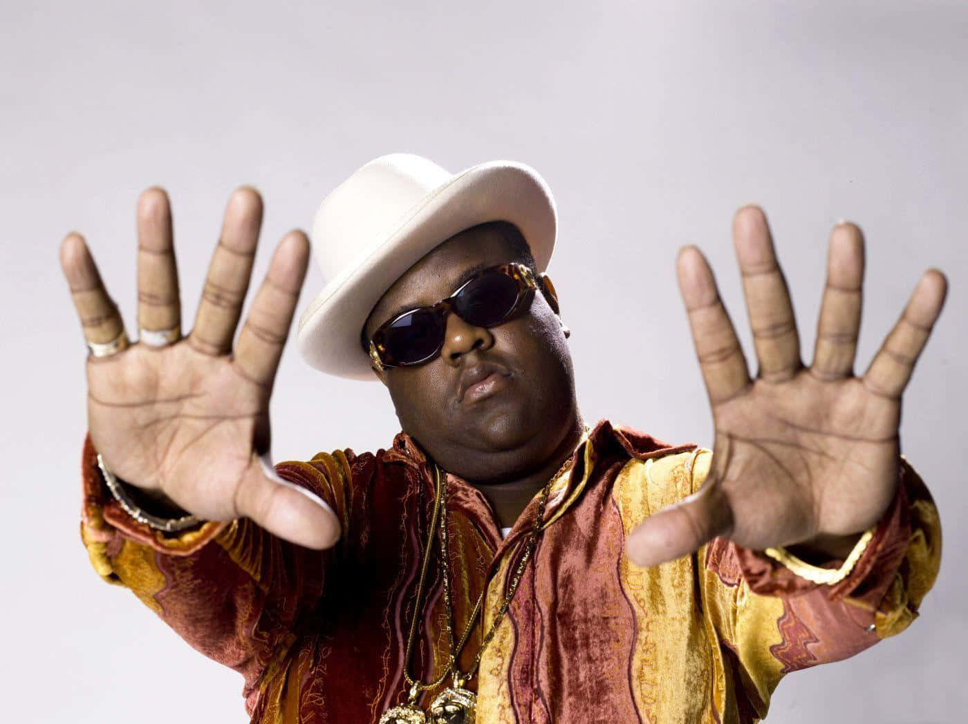Biggie Smalls, white hat, sunglasses, HD Desktop Wallpaper