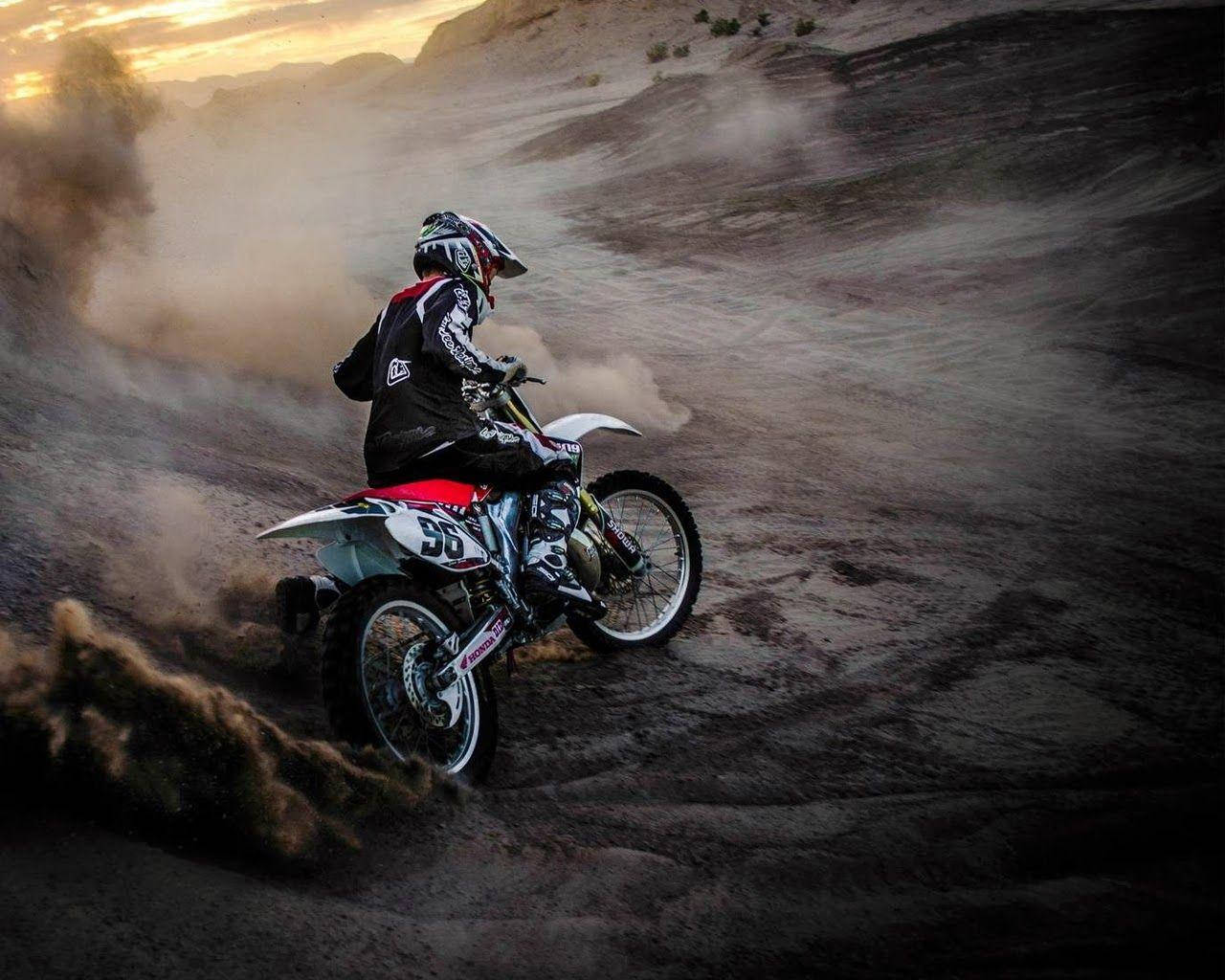 motocross rider, dirt bike, full gear, HD Desktop Wallpaper