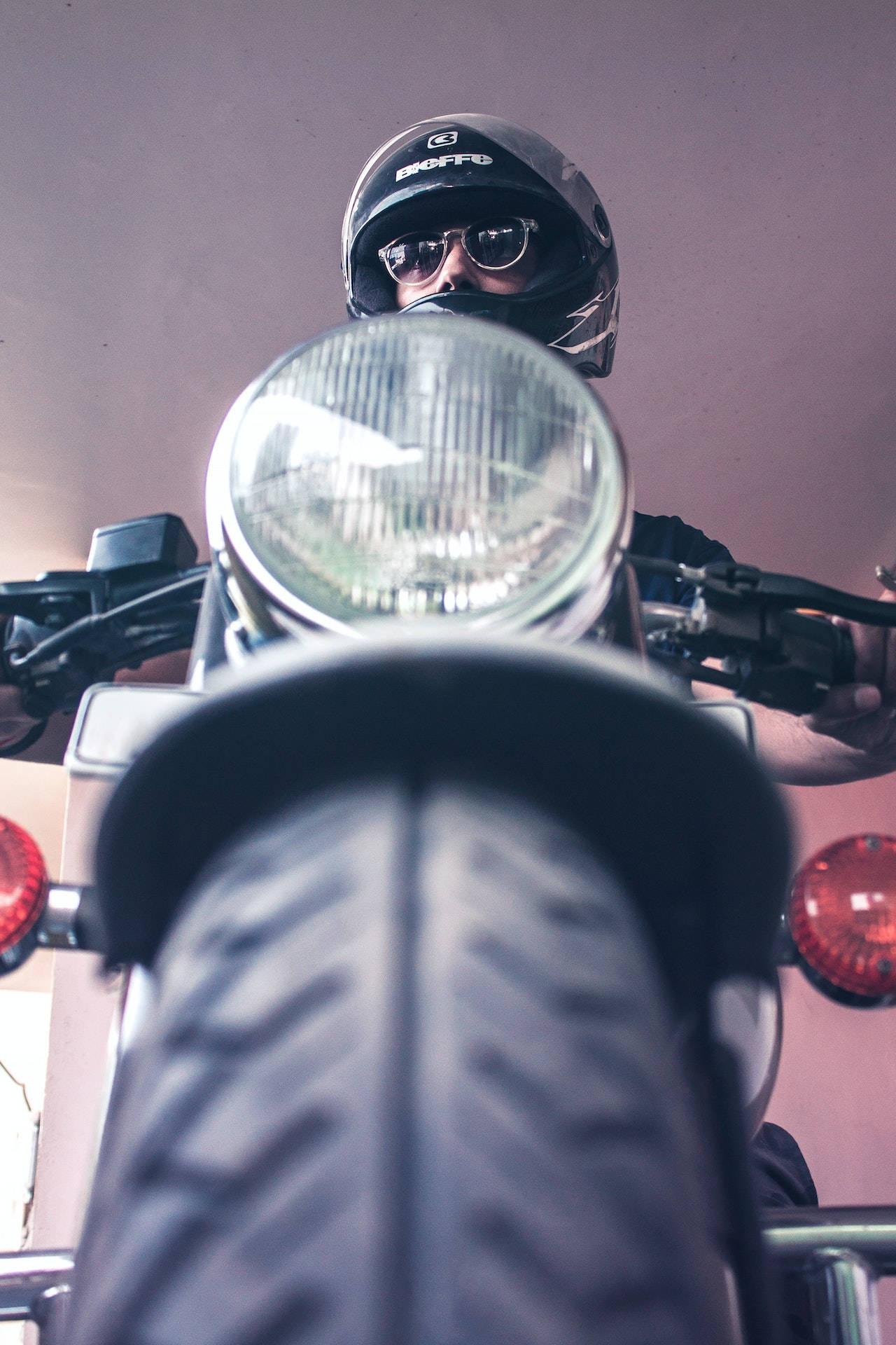 Bike Rider, motorcyclist, helmet, Full HD Phone Wallpaper