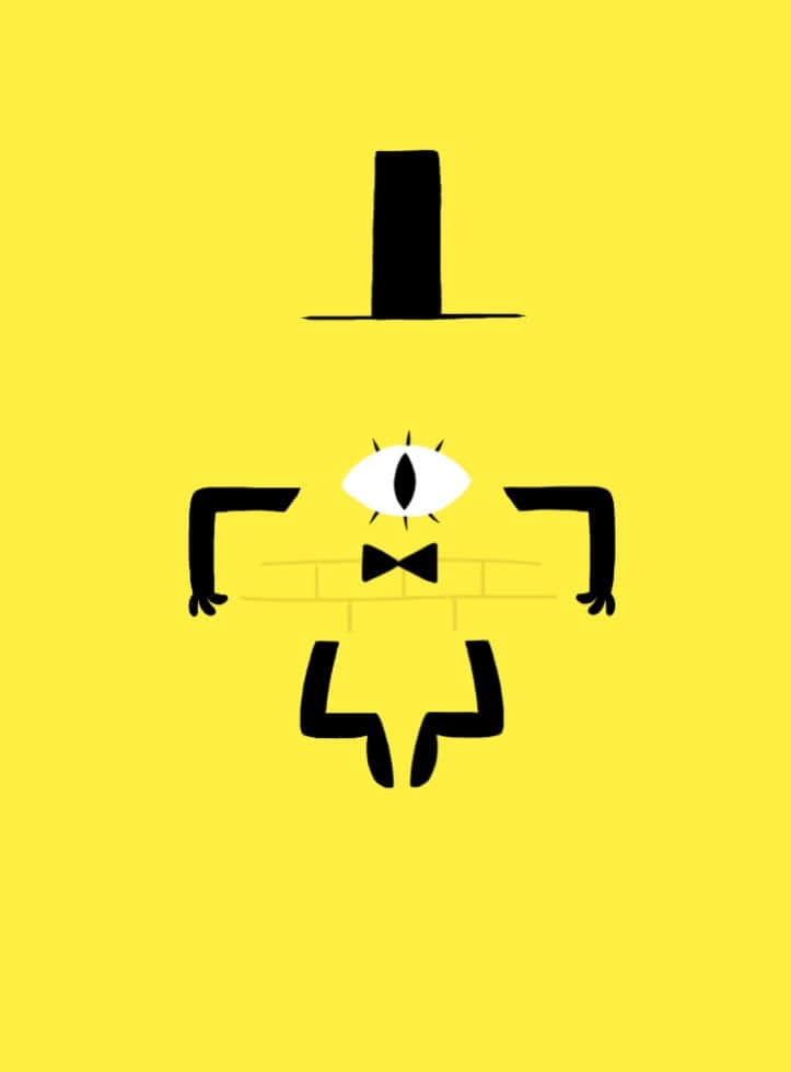 Bill Cipher, one eye, top hat, SD Phone Wallpaper