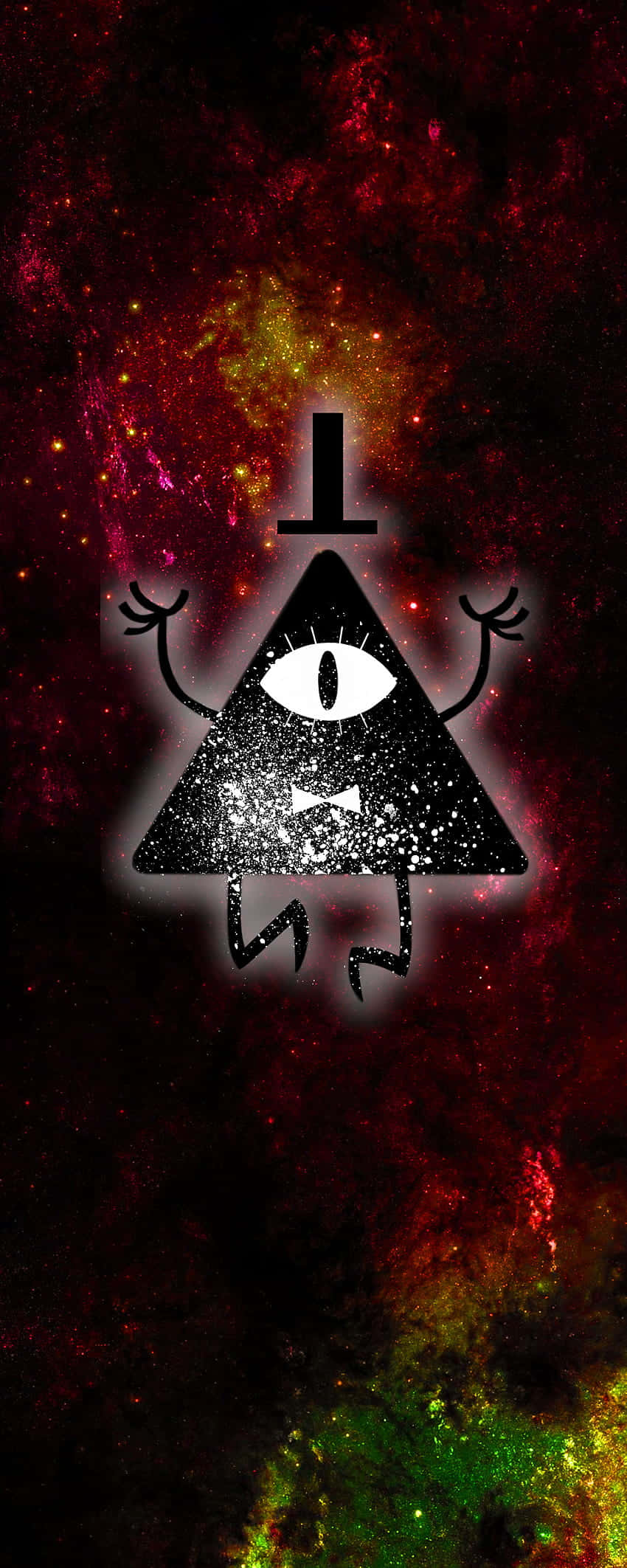 Bill Cipher, black triangle, one eye, Full HD Phone Wallpaper
