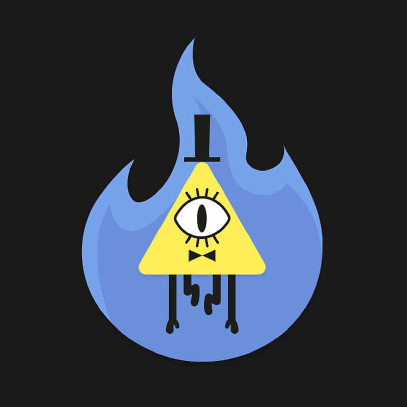 Bill Cipher, yellow triangle, one eye, SD Desktop Wallpaper