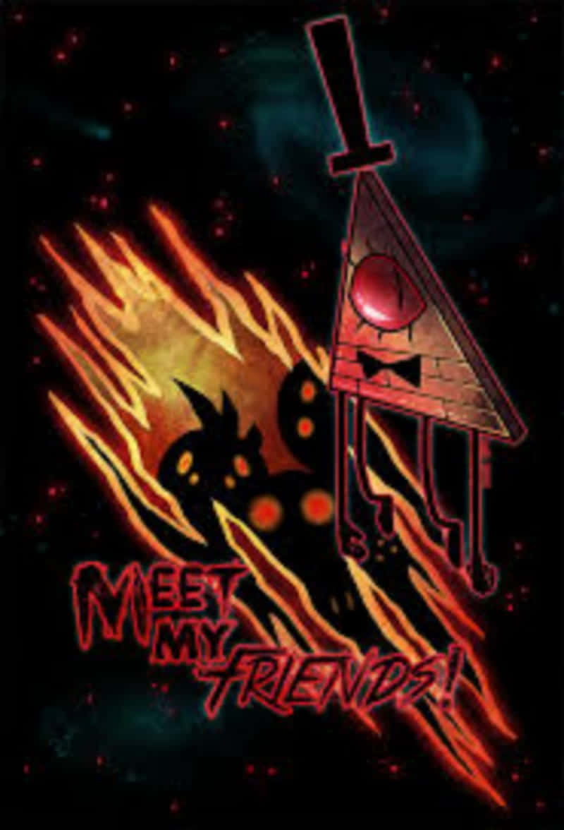 Bill Cipher, triangular-eyed, sword, SD Phone Wallpaper