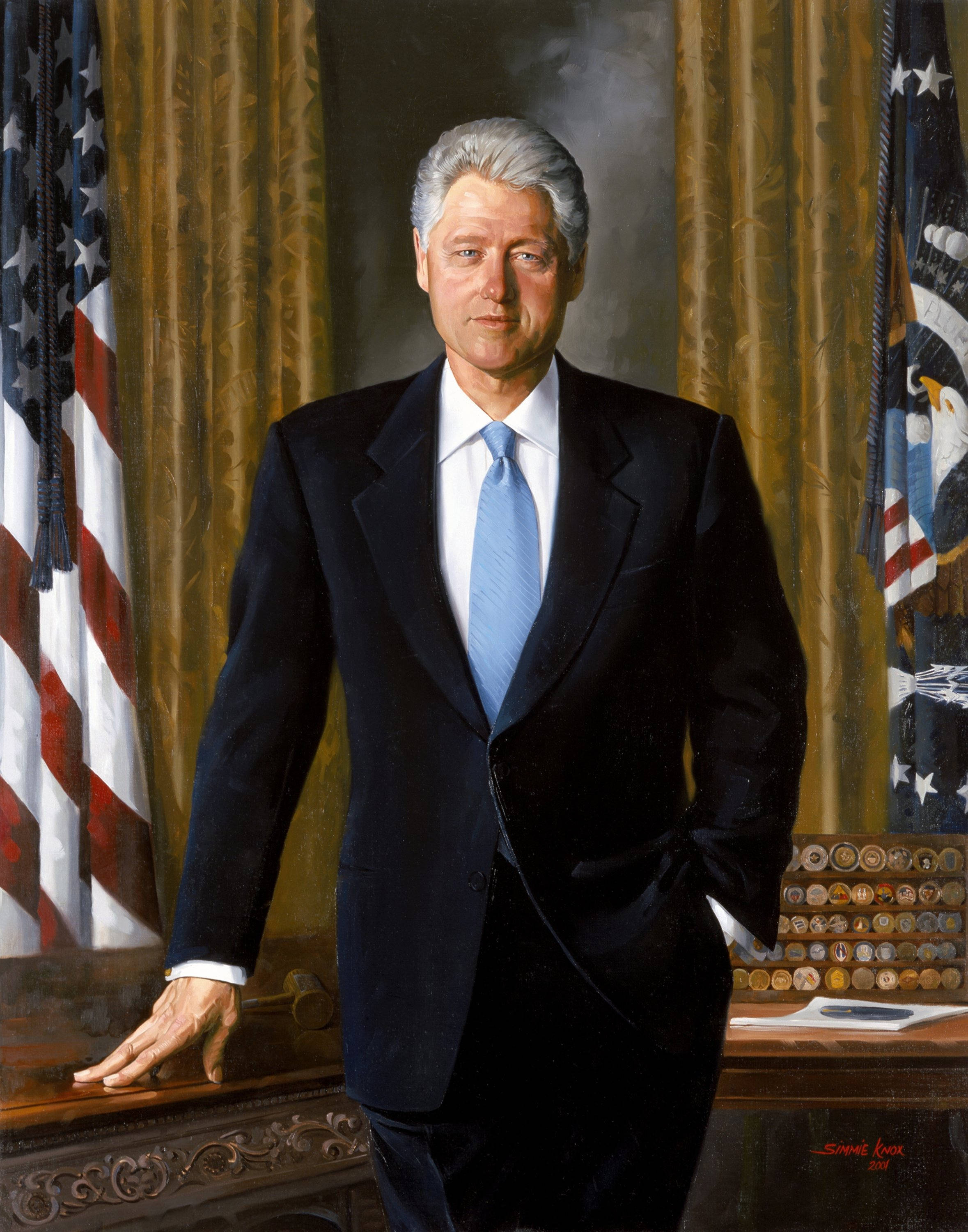 Bill Clinton, 42nd President, dark suit, 2K Phone Wallpaper