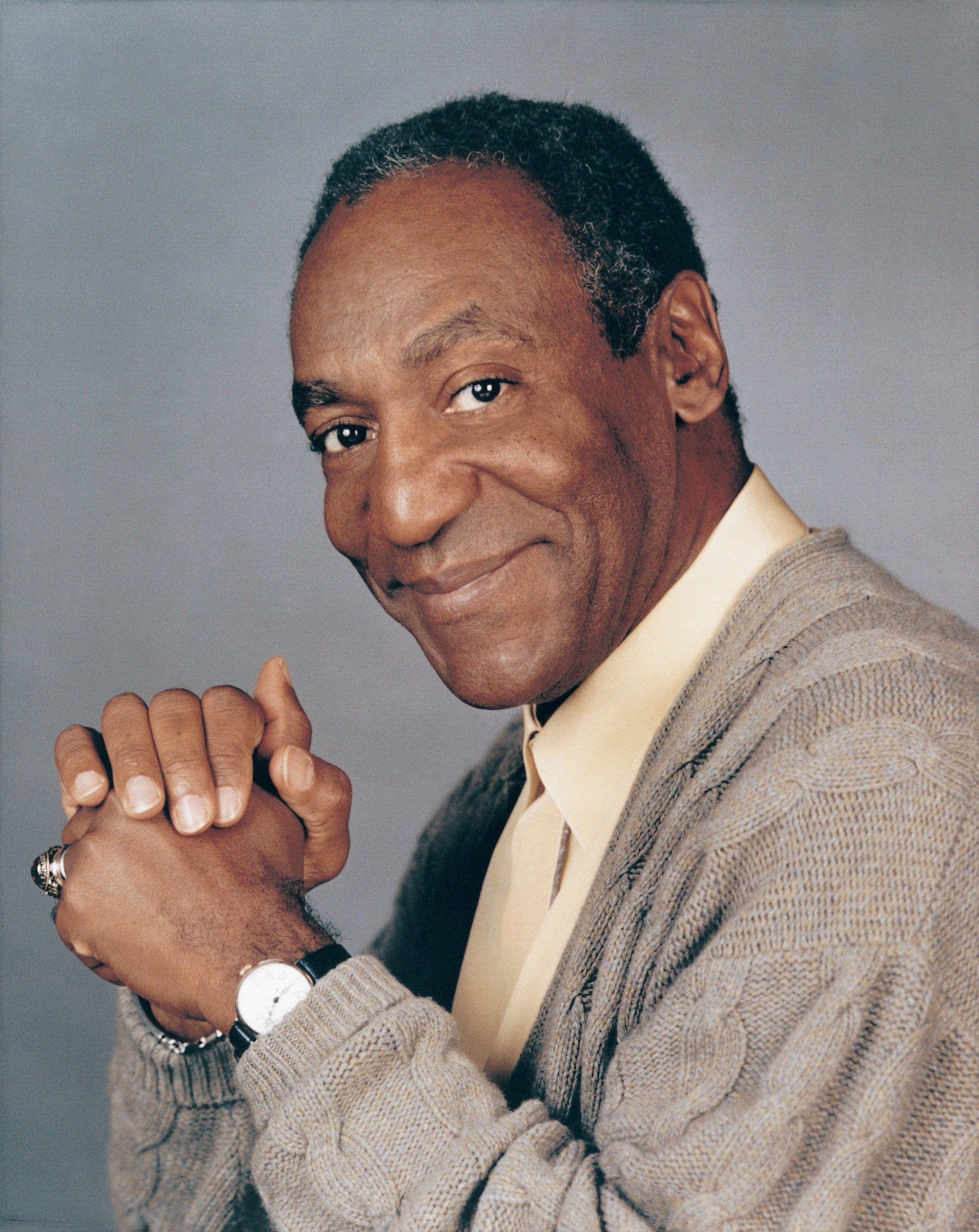 Bill Cosby, beige cardigan, yellow shirt, 2K Phone Wallpaper