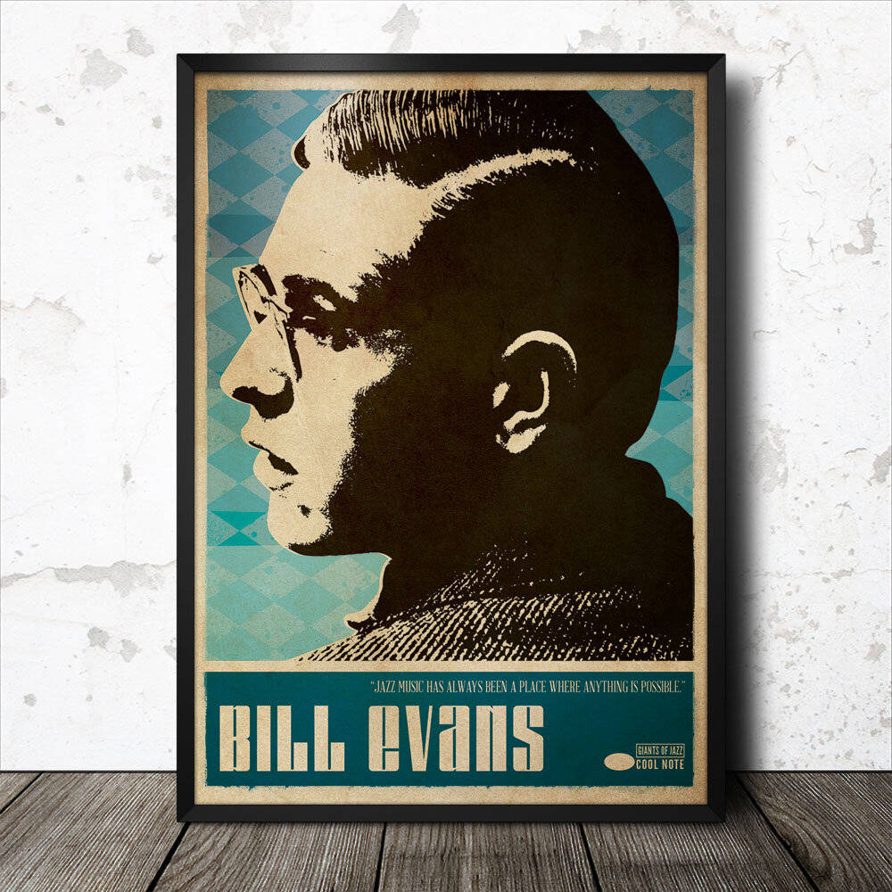 Bill Evans, poster, profile, SD Desktop Wallpaper