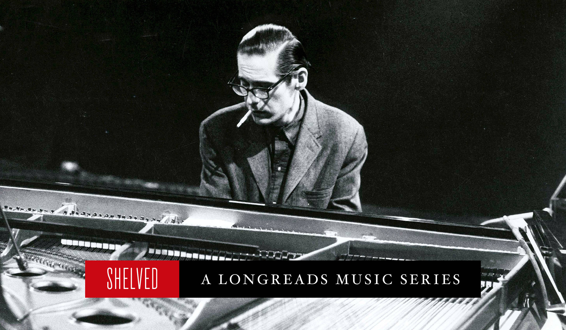 Bill Evans, grand piano, black and white photo, Full HD Desktop Wallpaper