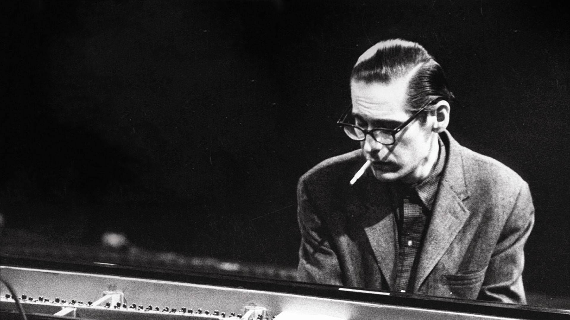Bill Evans, piano, glasses, Full HD Desktop Wallpaper